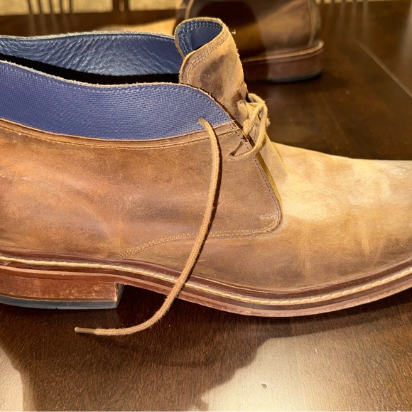 Cole Hahn Men's Brown Leather and Suede Chukka Boots - Picture 11 of 14